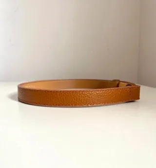 Cintura Vera Pelle Made in Italy Fibbia Oro