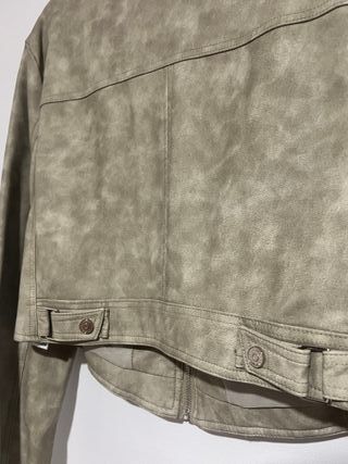 Chaqueta Biker Bershka Beige