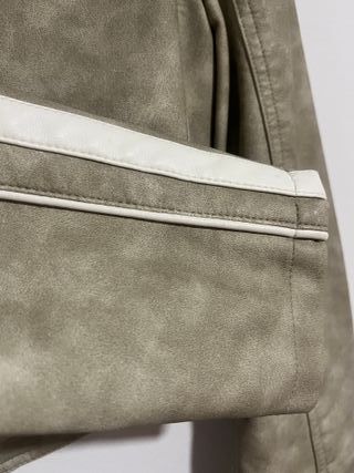 Chaqueta Biker Bershka Beige