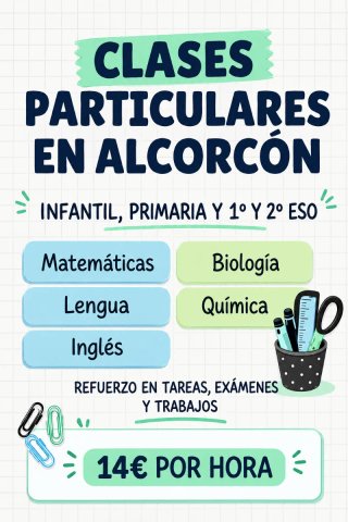 clases particulares en Alcorcón primaria y ESO