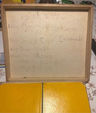 LOTTO juego antiguo. Caja y piezas de madera.