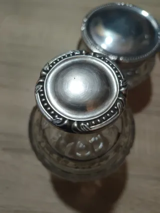 Set di toeletta in argento sterling e cristallo