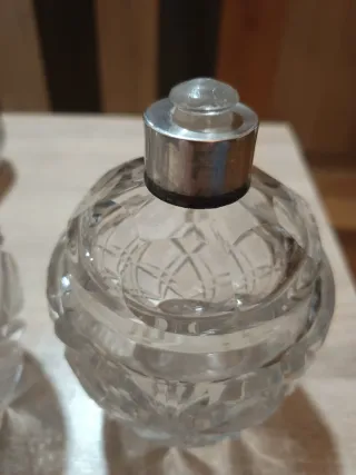 Set di toeletta in argento sterling e cristallo