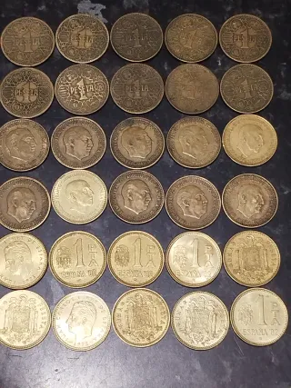 Lote 30 Monedas 1 Peseta España