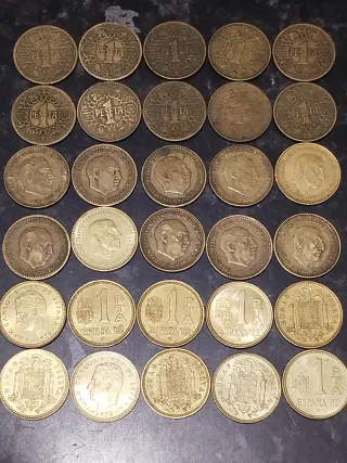 Lote 30 Monedas 1 Peseta España