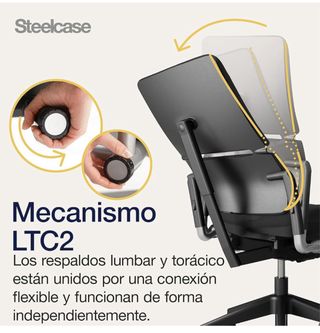 Silla ergonomica Steelcase en piel de alta gama.