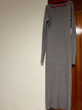 Vestido largo gris talla 32-34