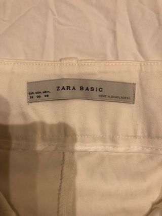 Pantalones blancos Zara Talla 38