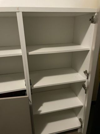 Mueble auxiliar blanco y beige