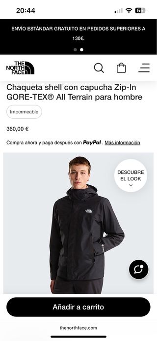 NUEVA Chaqueta The North Face GORETEX Negra