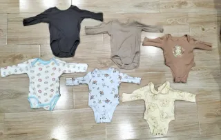 Pack 6 bodies invierno 3-6 meses