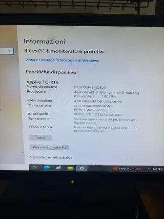 Acer Aspire PC Fisso Nero