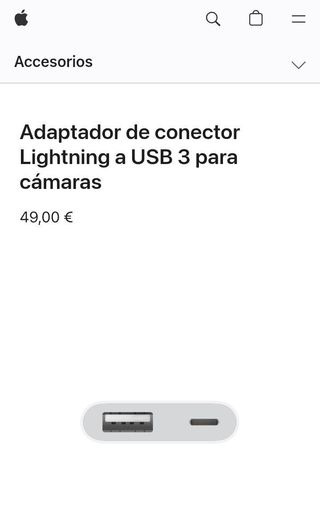 Adaptador Lightning a USB 3 Apple