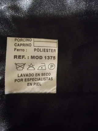 Chaqueta Piel/Cuero Mujer F & CO Negra