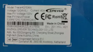 Controlador Carga EPEVER MPPT 4210AN 12/24V 40A