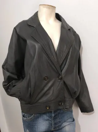 Chaqueta de cuero retro