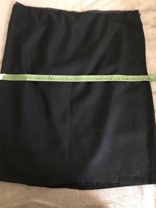 Falda recta negra talla grande