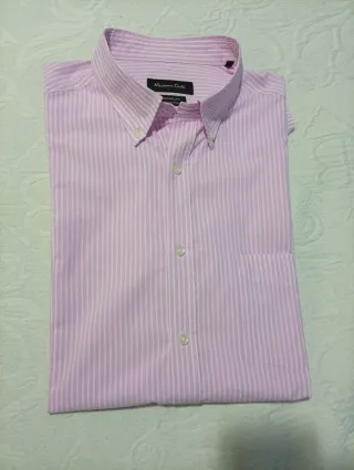Camisa Massimo Dutti Rayas Rosas