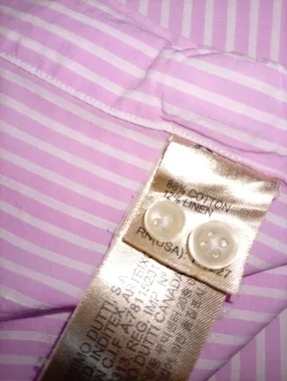 Camisa Massimo Dutti Rayas Rosas