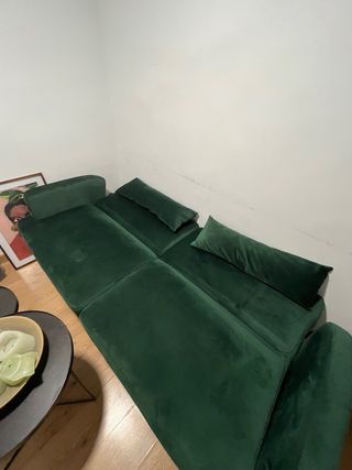 Divano Letto Verde in Velluto Maisons du Monde