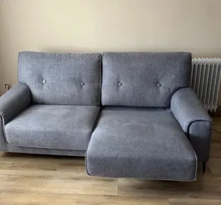 Sofá gris de tela decowood Tela antimancha