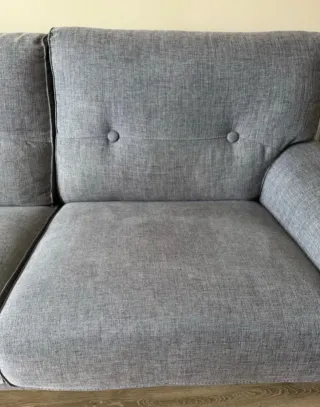 Sofá gris de tela decowood Tela antimancha