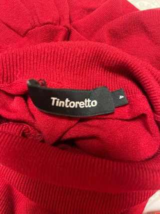 Jersey Tintoretto cuello vuelto rojo