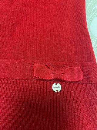 Jersey Tintoretto cuello vuelto rojo