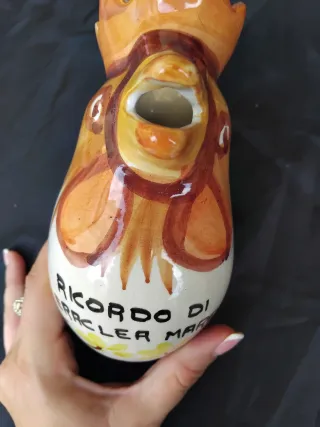 Brocca gallo ceramica Ricordo di Eraclea Mare