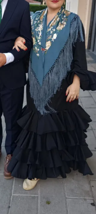 Vestido Flamenca Rocío Negro Doña Maca