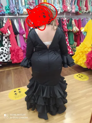 Vestido Flamenca Rocío Negro Doña Maca