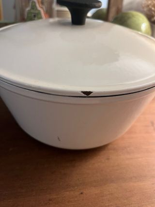 Cacerola Hierro Fundido Blanca