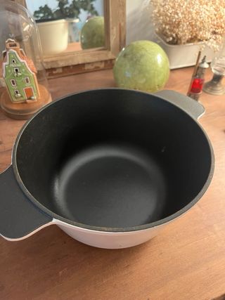 Cacerola Hierro Fundido Blanca