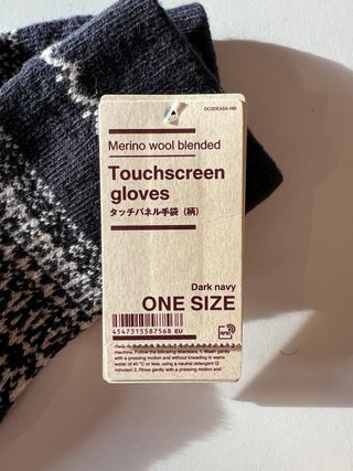Guantes Muji Lana Merino Táctiles Talla Única