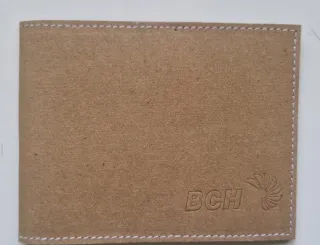 Porta biglietti post-it BCH in pelle riciclata vintage