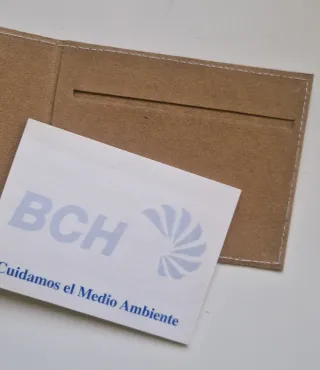 Porta biglietti post-it BCH in pelle riciclata vintage