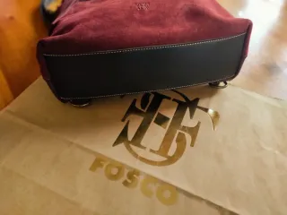 Bolso de ante granate marca Fosco