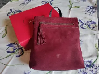 Bolso de ante granate marca Fosco