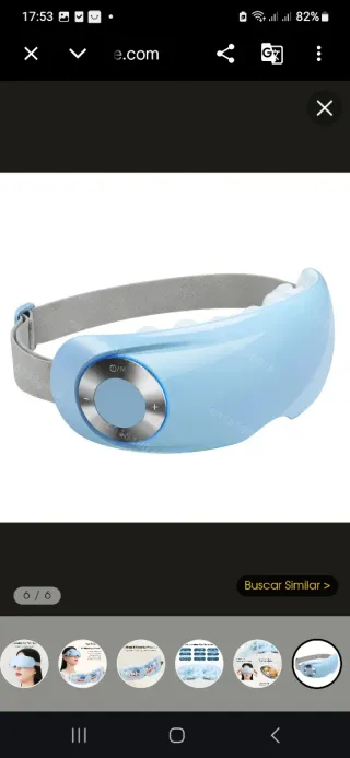 Masajeador de Ojos Azul y Blanco