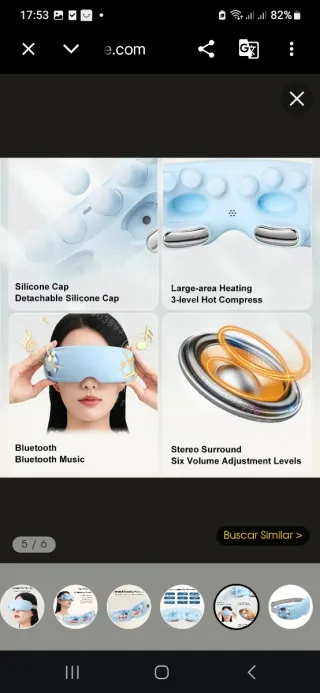 Masajeador de Ojos Azul y Blanco