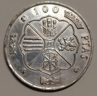 Moneda 100 Pesetas Franco 1966*66 Plata