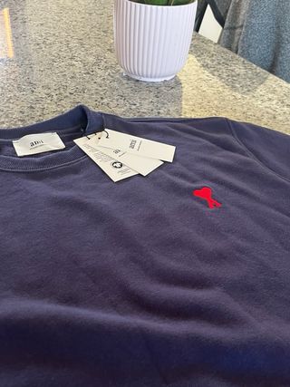 AMI Paris Sweatshirt Azul Marinho