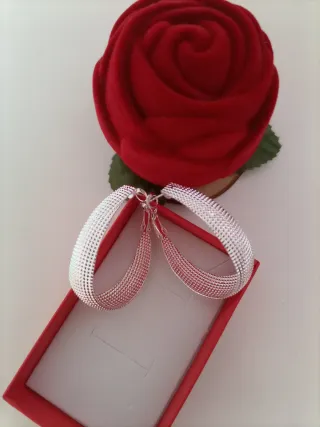 Pendientes Aro Plata 925 Ovalados