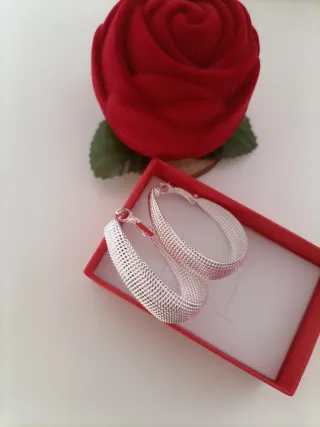 Pendientes Aro Plata 925 Ovalados