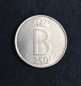 250 Francos Plata (25,09) Baudouin 1951-1991