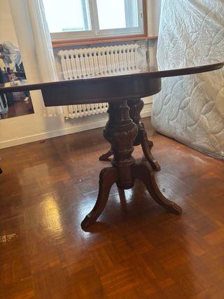 Mesa de comedor extensible de madera