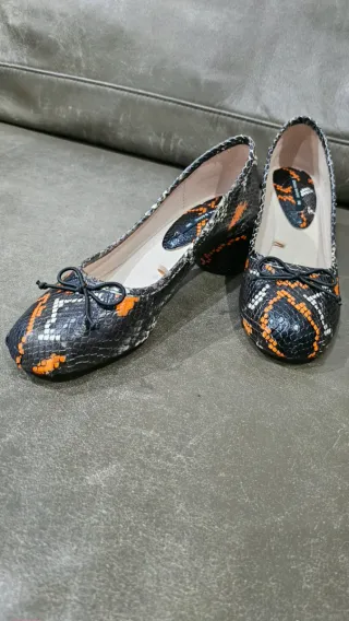 Zapatos planos serpiente talla 36