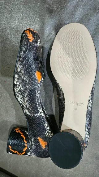 Zapatos planos serpiente talla 36
