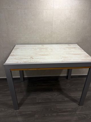 Mesa Cancio Vinilada Vidrio Templado