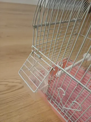 Jaula para canario con soporte decorativo